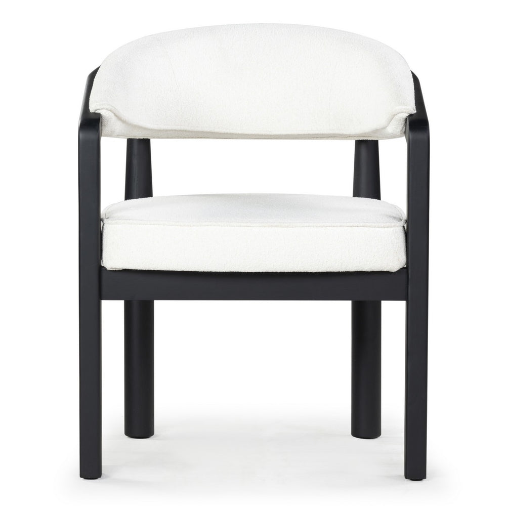 Safavieh Peggy Boucle Dining Chair Ivory / Black SFV6104A