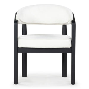 Safavieh Peggy Boucle Dining Chair Ivory / Black SFV6104A