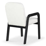 Safavieh Roslina Boucle Dining Chair Ivory / Black SFV6105A