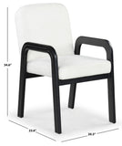 Safavieh Roslina Boucle Dining Chair Ivory / Black SFV6105A