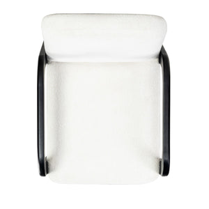 Safavieh Roslina Boucle Dining Chair Ivory / Black SFV6105A