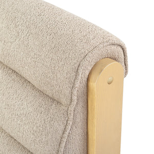 Safavieh Trixie Channel Tufted Accent Chair Light Brown / Natural SFV6107A