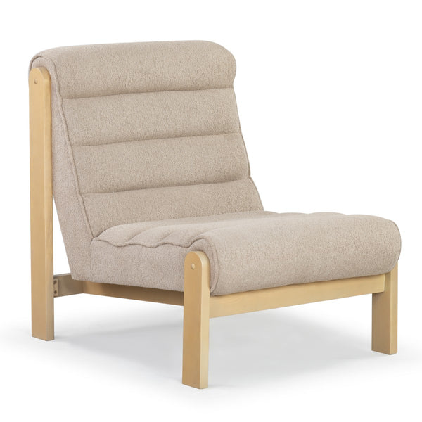 Safavieh Trixie Channel Tufted Accent Chair Light Brown / Natural SFV6107A