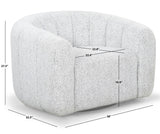 Safavieh Demetri Boucle Swivel Chair White / Black SFV6108A