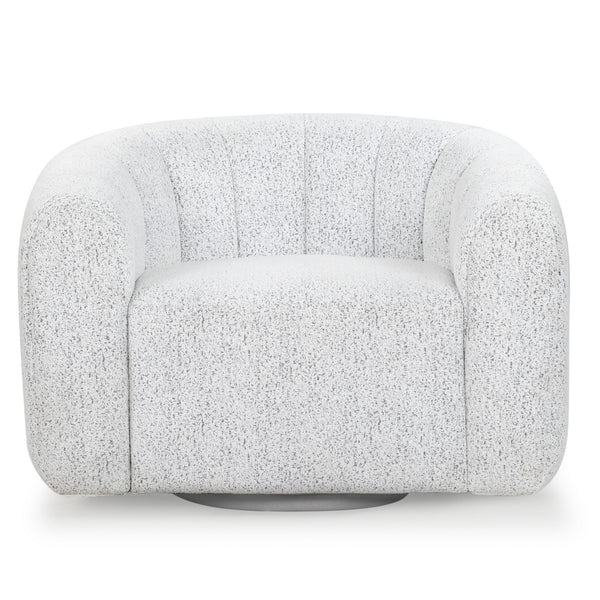 Safavieh Demetri Boucle Swivel Chair White / Black SFV6108A