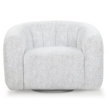 Safavieh Demetri Boucle Swivel Chair White / Black SFV6108A