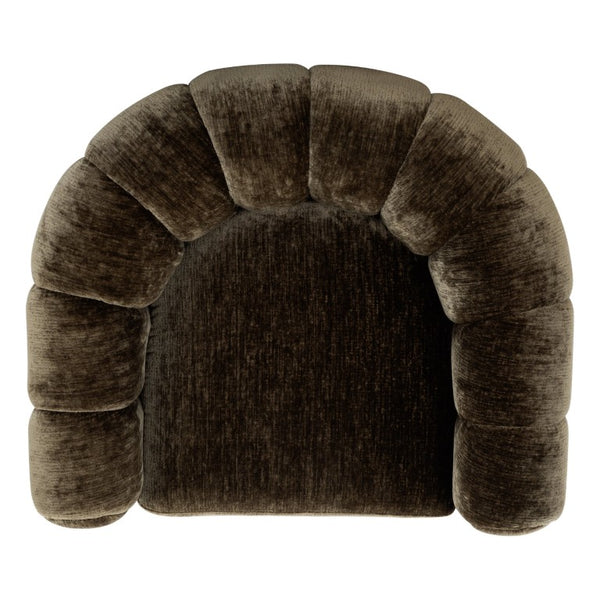 Safavieh Demetri Chenille Swivel Accent Chair Foam Padded Seat for Living Room Comfort Brown SFV6108B