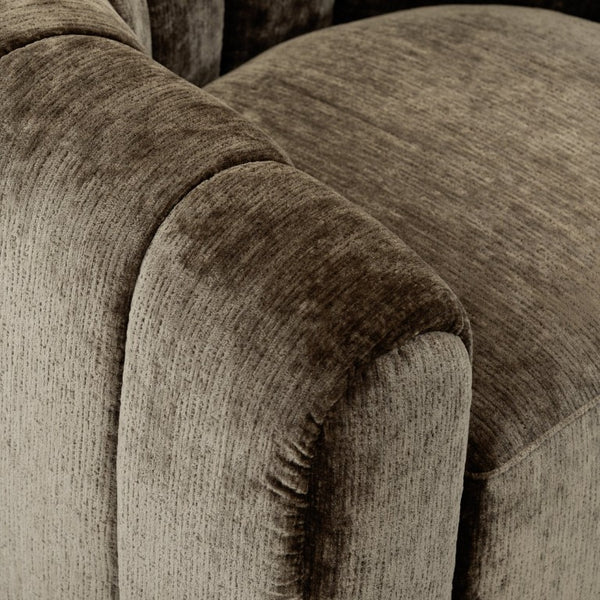 Safavieh Demetri Chenille Swivel Accent Chair Foam Padded Seat for Living Room Comfort Brown SFV6108B