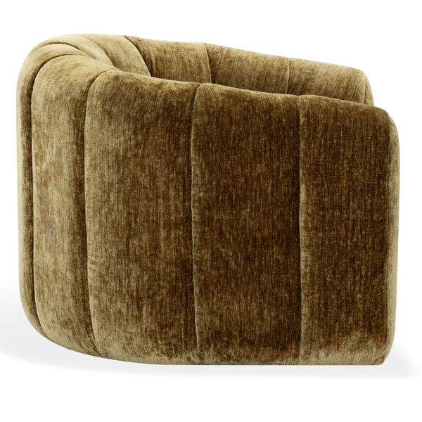 Safavieh Demetri Chenille Swivel Accent Chair Foam Padded Seat for Living Room Comfort Gold SFV6108C