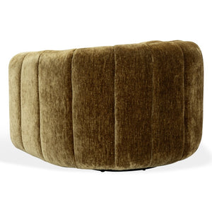 Safavieh Demetri Chenille Swivel Accent Chair Foam Padded Seat for Living Room Comfort Gold SFV6108C