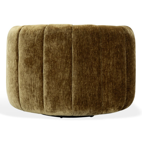 Safavieh Demetri Chenille Swivel Accent Chair Foam Padded Seat for Living Room Comfort Gold SFV6108C