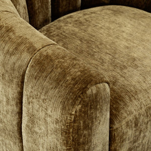 Safavieh Demetri Chenille Swivel Accent Chair Foam Padded Seat for Living Room Comfort Gold SFV6108C