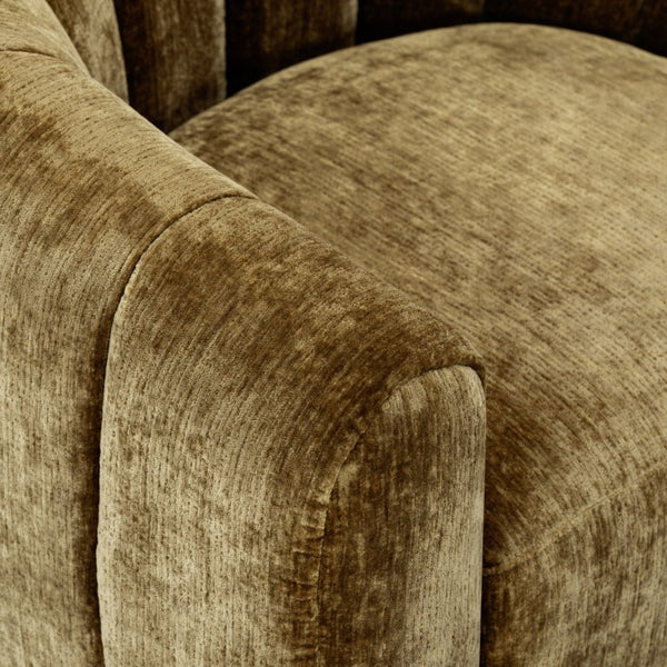Safavieh Demetri Chenille Swivel Accent Chair Foam Padded Seat for Living Room Comfort Gold SFV6108C