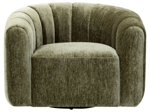 Safavieh Demetri Chenille Swivel Accent Chair Foam Padded Seat for Living Room Comfort Green SFV6108D