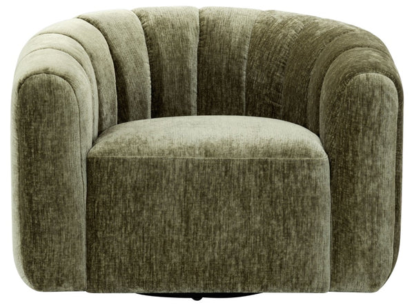 Safavieh Demetri Chenille Swivel Accent Chair Foam Padded Seat for Living Room Comfort Green SFV6108D