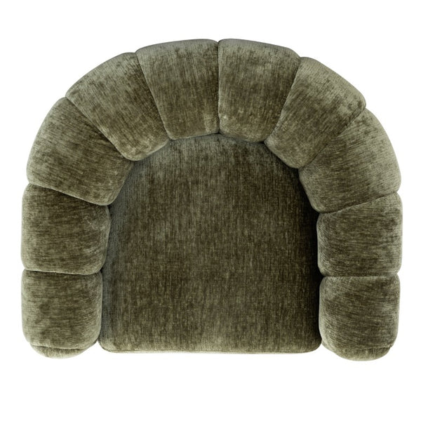 Safavieh Demetri Chenille Swivel Accent Chair Foam Padded Seat for Living Room Comfort Green SFV6108D
