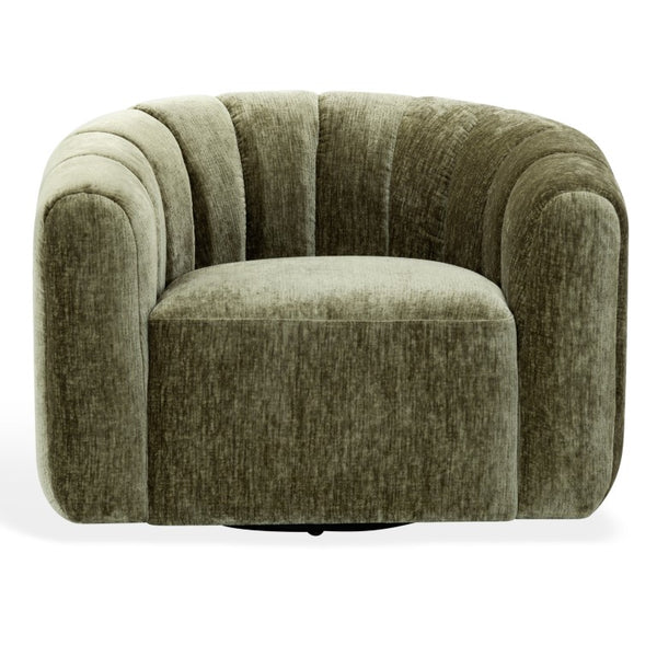 Safavieh Demetri Chenille Swivel Accent Chair Foam Padded Seat for Living Room Comfort Green SFV6108D