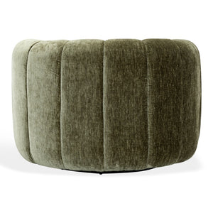 Safavieh Demetri Chenille Swivel Accent Chair Foam Padded Seat for Living Room Comfort Green SFV6108D