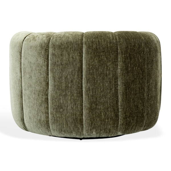 Safavieh Demetri Chenille Swivel Accent Chair Foam Padded Seat for Living Room Comfort Green SFV6108D