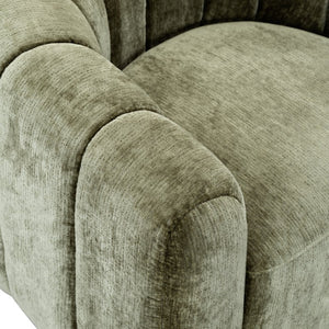 Safavieh Demetri Chenille Swivel Accent Chair Foam Padded Seat for Living Room Comfort Green SFV6108D