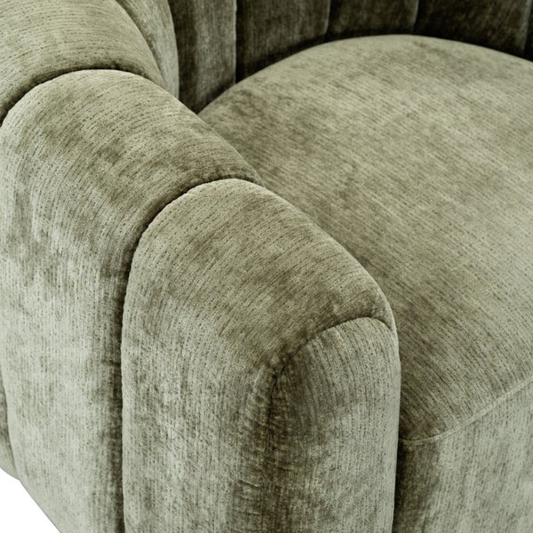 Safavieh Demetri Chenille Swivel Accent Chair Foam Padded Seat for Living Room Comfort Green SFV6108D