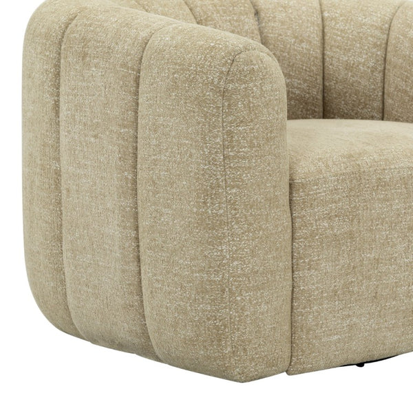 Safavieh Demetri Chenille Swivel Accent Chair Foam Padded Seat for Living Room Comfort Light Brown SFV6108E