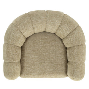 Safavieh Demetri Chenille Swivel Accent Chair Foam Padded Seat for Living Room Comfort Light Brown SFV6108E