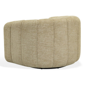Safavieh Demetri Chenille Swivel Accent Chair Foam Padded Seat for Living Room Comfort Light Brown SFV6108E