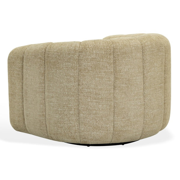 Safavieh Demetri Chenille Swivel Accent Chair Foam Padded Seat for Living Room Comfort Light Brown SFV6108E