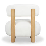 Safavieh Eduardo Boucle Accent Chair Ivory / Natural SFV6109A