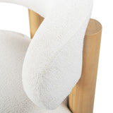 Safavieh Eduardo Boucle Accent Chair Ivory / Natural SFV6109A