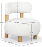 Safavieh Eduardo Boucle Accent Chair Ivory / Natural SFV6109A