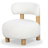 Safavieh Eduardo Boucle Accent Chair Ivory / Natural SFV6109A