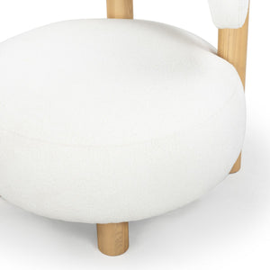 Safavieh Eduardo Boucle Accent Chair Ivory / Natural SFV6109A