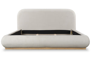 Safavieh Jennabryanna Boucle Queen Bed Tan / Natural SFV6111A-Q-2BX