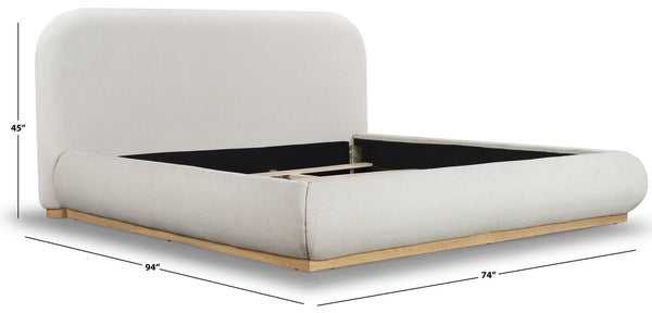 Safavieh Jennabryanna Boucle Queen Bed Tan / Natural SFV6111A-Q-2BX