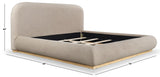 Safavieh Jennabryanna Boucle Queen Bed Light Brown / Natural SFV6111B-Q-2BX