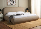 Safavieh Jennabryanna Boucle Queen Bed Light Brown / Natural SFV6111B-Q-2BX