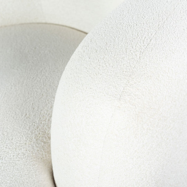 Safavieh Oscar Boucle Accent Chair Ivory ,Natural Wood ,Foam ,Fabric, Ashwood ,Plywood Sfv6113A