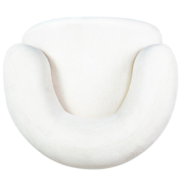 Safavieh Oscar Boucle Accent Chair Ivory ,Natural Wood ,Foam ,Fabric, Ashwood ,Plywood Sfv6113A