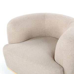 Safavieh Oscar Boucle Accent Chair Light Brown ,Natural Wood ,Foam ,Fabric, Ashwood ,Plywood Sfv6113B