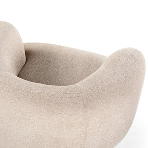 Safavieh Oscar Boucle Accent Chair Light Brown ,Natural Wood ,Foam ,Fabric, Ashwood ,Plywood Sfv6113B