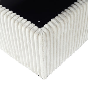 Safavieh LYNZIE Plush Corduroy Storage Bench - Stylish Seating with Hidden Storage for Modern Homes and Décor Ivory SFV6114A