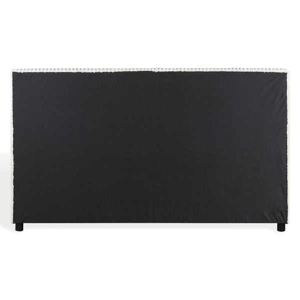 Safavieh Mallika Channel Tufted King Bed – Elegant Ivory & Black Design For A Luxurious Bedroom Retreat Ivory ,Black Wood ,Foam ,Fabric Sfv6117a-k-2bx