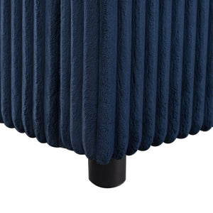 Safavieh Mallika Channel Tufted King Bed – Elegant Ivory & Black Design For A Luxurious Bedroom Retreat Navy ,Black Wood ,Foam ,Fabric Sfv6117c-q-2bx