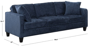 Taylyn Chenille 3-Seat Sofa With Tailored Silhouette, Deep Seating & Durable Solid Wood Frame