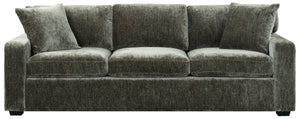 Vasquez Chenille Three-Seat Sofa With High-Resilience Foam Core, Textured Upholstery, Timeless Style
