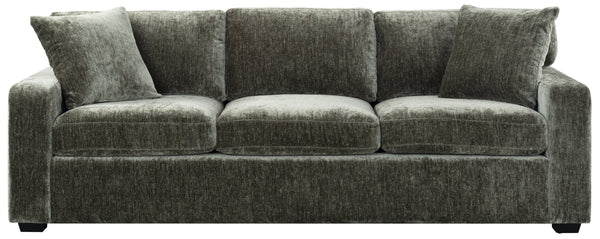 Vasquez Chenille Three-Seat Sofa With High-Resilience Foam Core, Textured Upholstery, Timeless Style