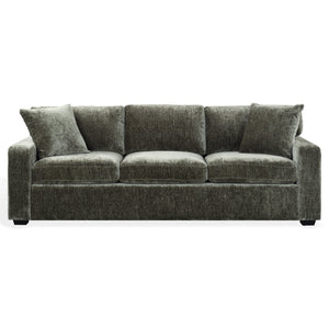Vasquez Chenille Three-Seat Sofa With High-Resilience Foam Core, Textured Upholstery, Timeless Style