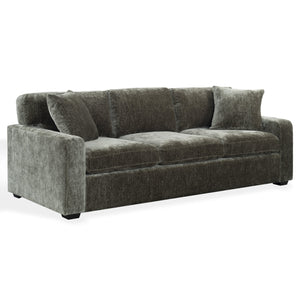 Vasquez Chenille Three-Seat Sofa With High-Resilience Foam Core, Textured Upholstery, Timeless Style